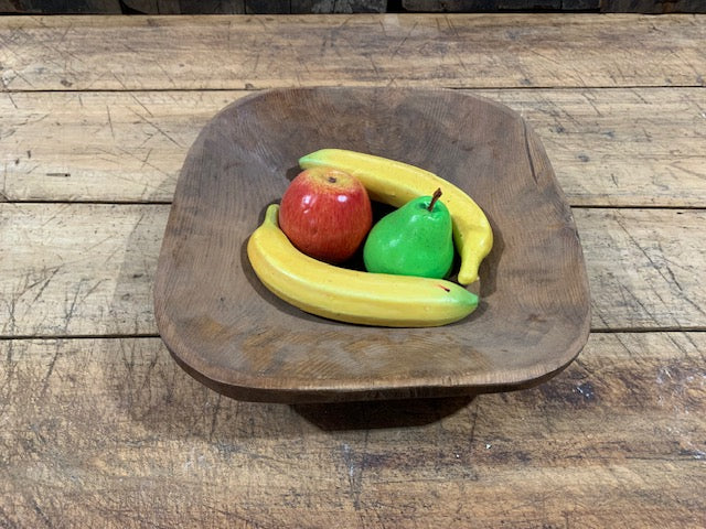 Vintage  European Handcarved Wooden Bowl  #5107