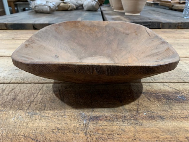 Vintage  European Handcarved Wooden Bowl  #5107
