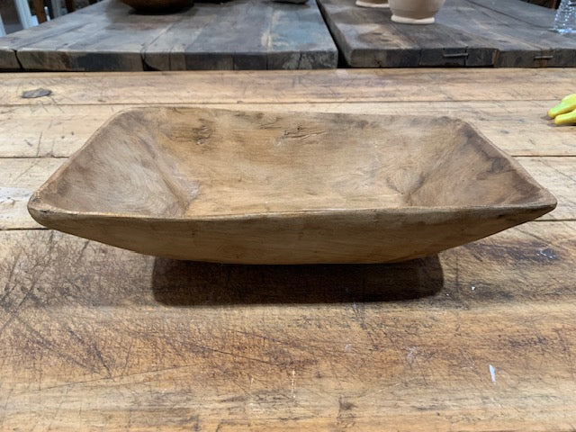 Vintage  European Handcarved Wooden Bowl  #5108
