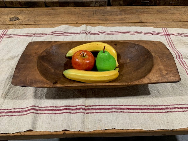 Vintage  European Handcarved Wooden Dough Bowl  #5111