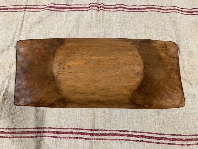Vintage  European Handcarved Wooden Dough Bowl  #5111