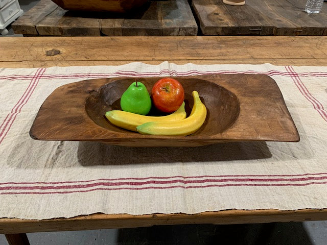 Vintage  European Handcarved Wooden Dough Bowl  #5113