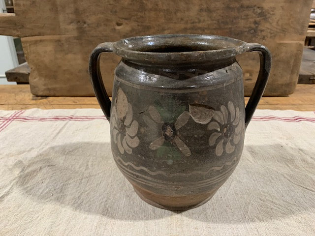 Vintage Hungarian  Glazed Ceramic  Pot  #5118