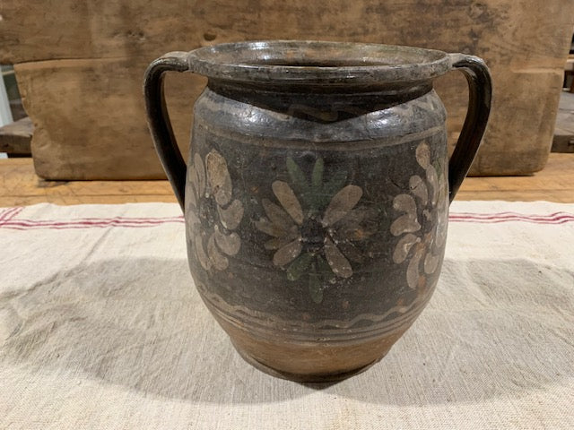 Vintage Hungarian  Glazed Ceramic  Pot  #5118