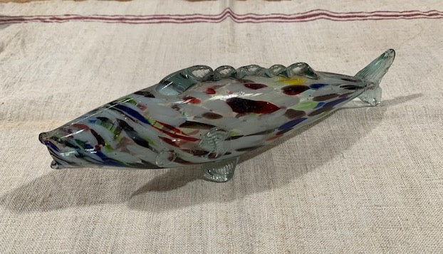Vintage Romanian Glass Fish #5128
