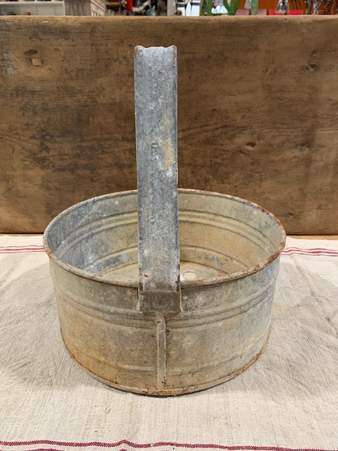 Vintage  Galvanised Rinsing Basket  #5160