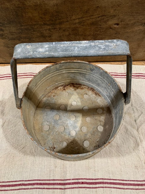 Vintage  Galvanised Rinsing Basket  #5160