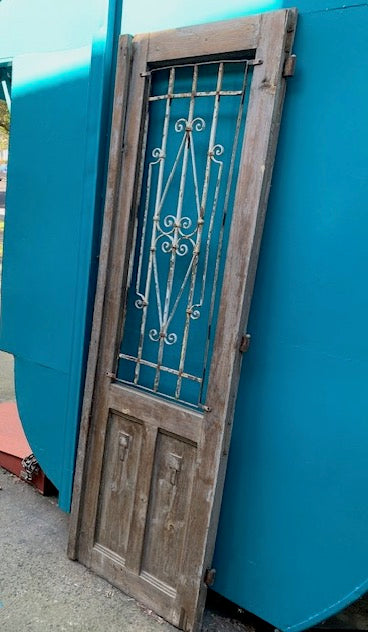 Vintage Greek Wooden House Door  #5180