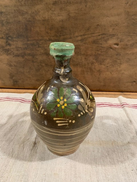 Vintage  Hungarian Glazed  Terracotta Jug #5178