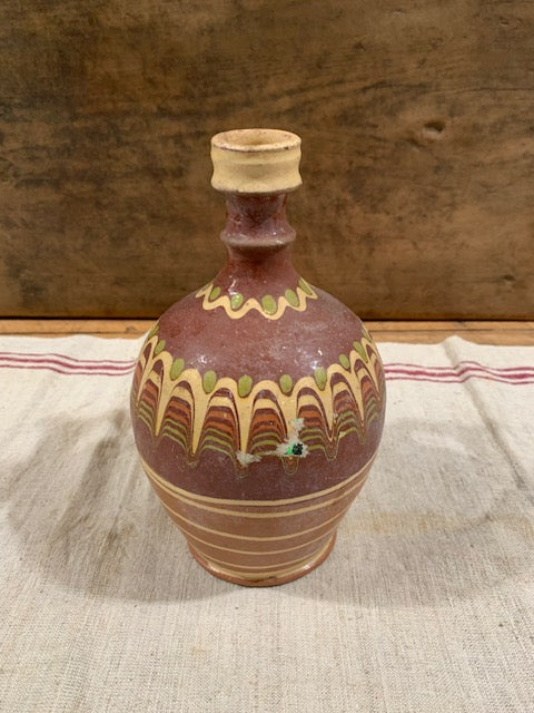 Vintage  Hungarian Glazed  Terracotta Jug #5179