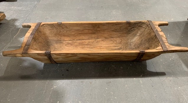 Vintage  European Wooden Dough Bowl  #5171