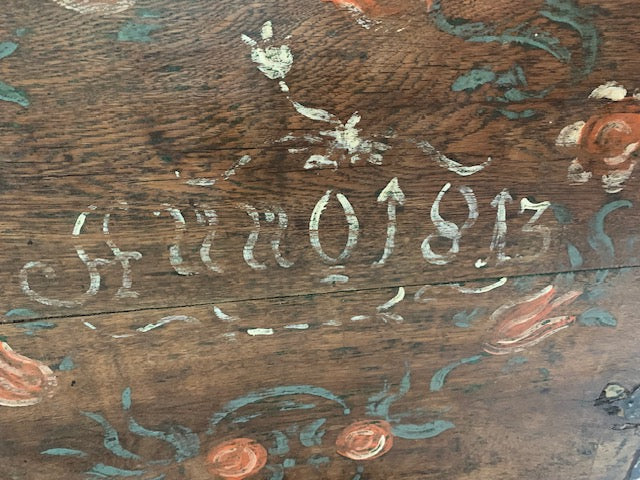Vintage European Wooden Trunk- Glory Box #5173  Byron