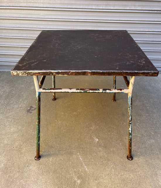 Rustic Metal  Garden Table   #7404