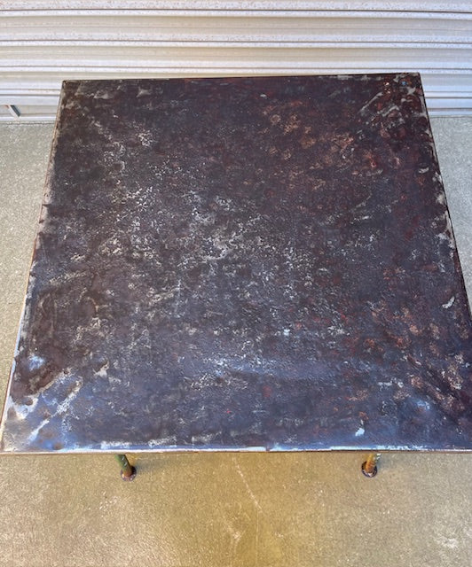 Rustic Metal  Garden Table   #7404