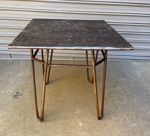 Rustic Metal  Garden Table   #7402
