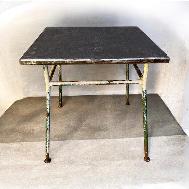 Rustic Metal  Garden Table   #7404