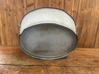 Vintage  European Galvanized Wash Tub #5463