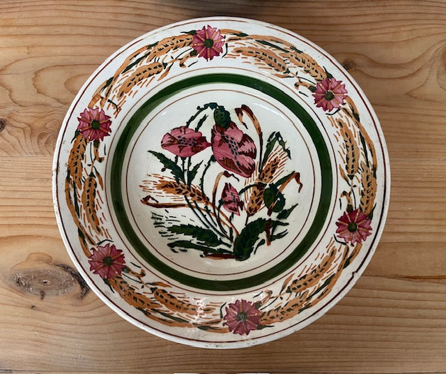 Vintage Hungarian   Glazed Ceramic Bowl  #7407