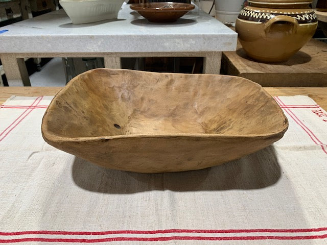 Vintage  European Handcarved Wooden Bowl  #5256