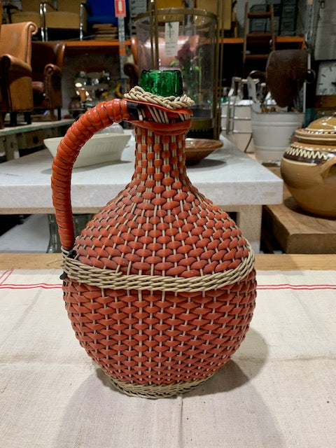 Vintage European Plastic Wicker 