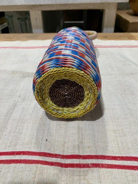 Vintage Plastic Woven  Beer Bottle  #5275