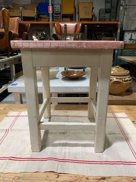 Vintage  European  Wooden Stool  #5282
