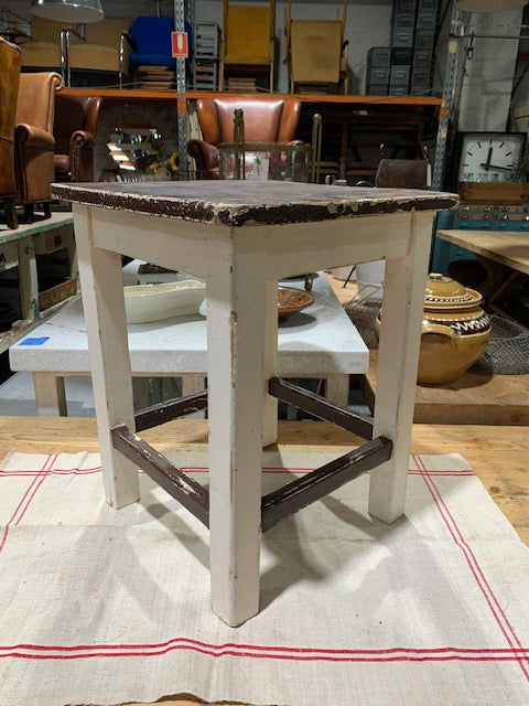 Vintage  European  Wooden Stool  #5285