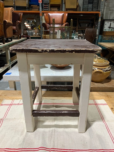 Vintage  European  Wooden Stool  #5285