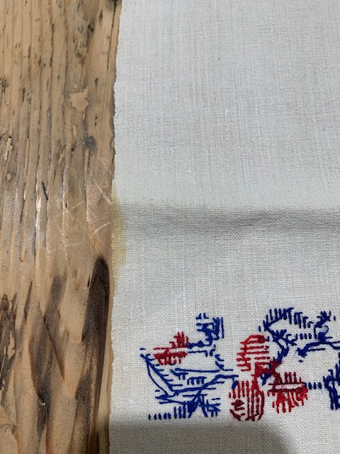 Vintage European Linen Tea Towel  #5332
