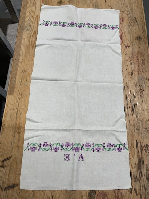 Vintage European Linen Tea Towel  #5333