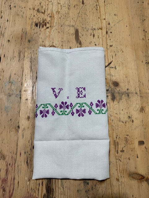 Vintage European Linen Tea Towel  #5333