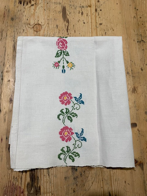 Vintage European Linen Tea Towel  #5337