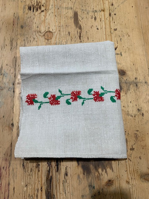 Vintage European Linen Tea Towel  #5339