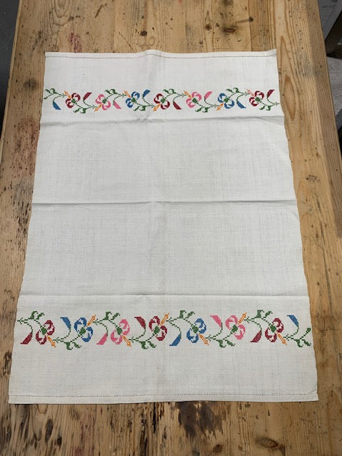 Vintage European Linen Tea Towel  #5340