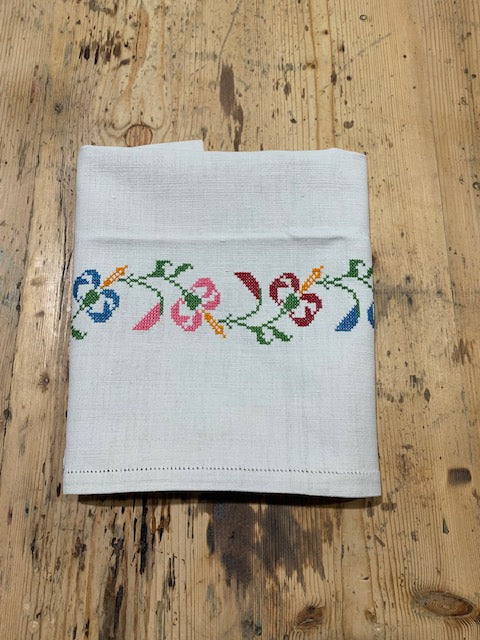 Vintage European Linen Tea Towel  #5340