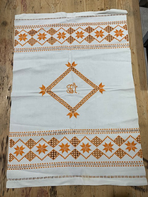 Vintage European Linen Tea Towel  #5342