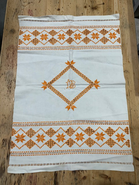 Vintage European Linen Tea Towel  #5342