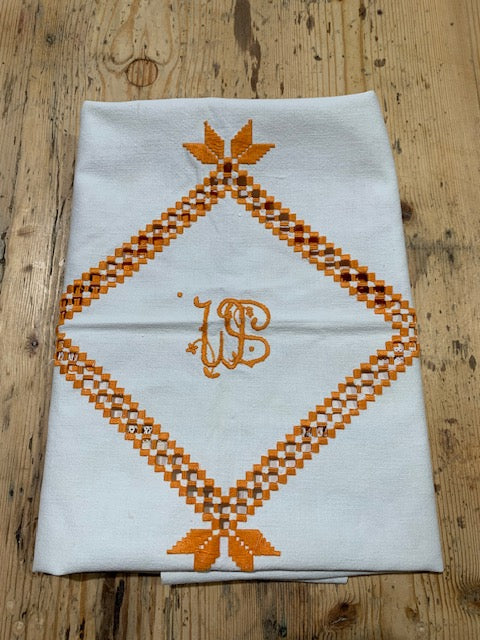 Vintage European Linen Tea Towel  #5342