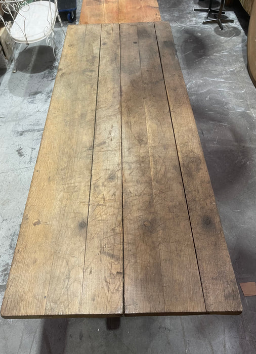 Vintage European  Trestle Bench  Table #6790