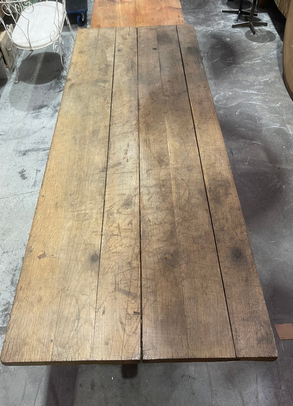 Vintage European  Trestle Bench  Table #6790