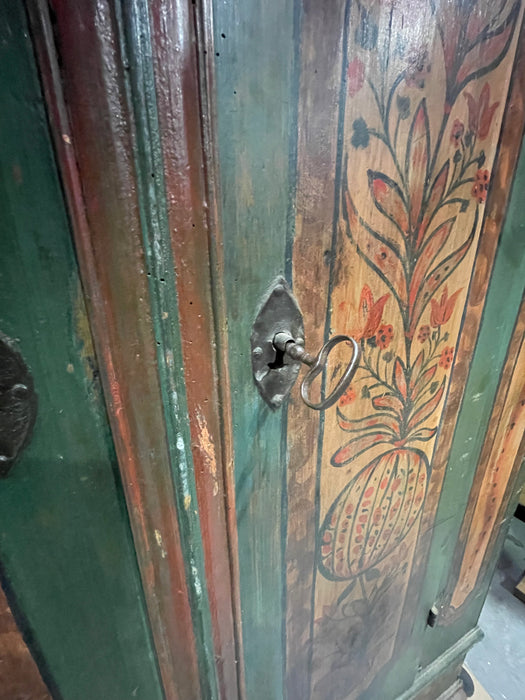 Hungarian Wooden Painted Wardrobe / Cabinet  #6794