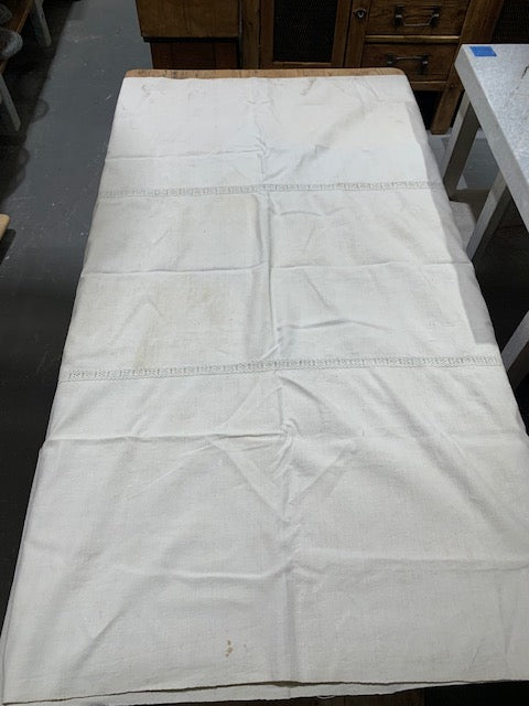 1940s  Linen/Hemp Sheet    #5354  (Read Information About This Item)