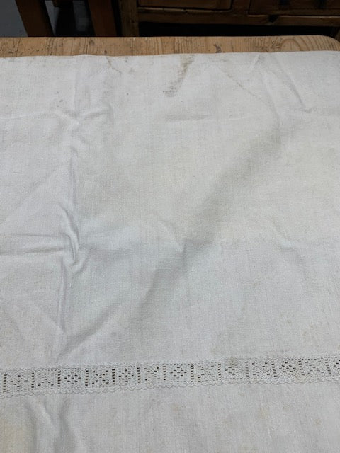 1940s  Linen/Hemp Sheet    #5354  (Read Information About This Item)