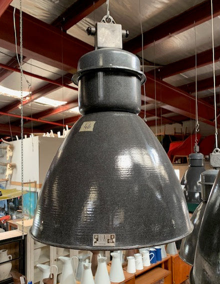 Vintage Industrial Czech  Warehouse  Medium Head Light   #5368