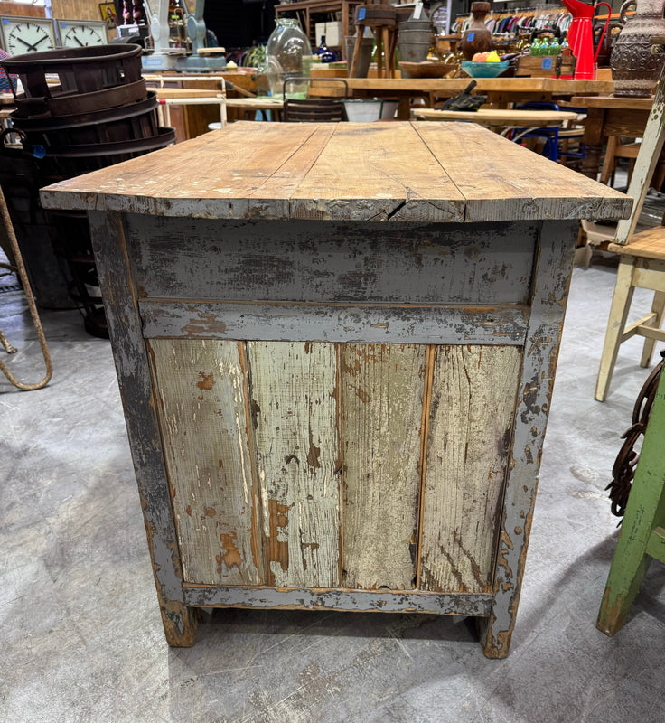 Vintage European Small Workbench - Kitchen Island #6797