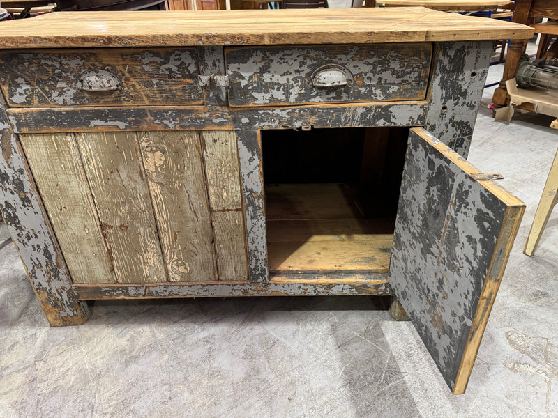 Vintage European Small Workbench - Kitchen Island #6797