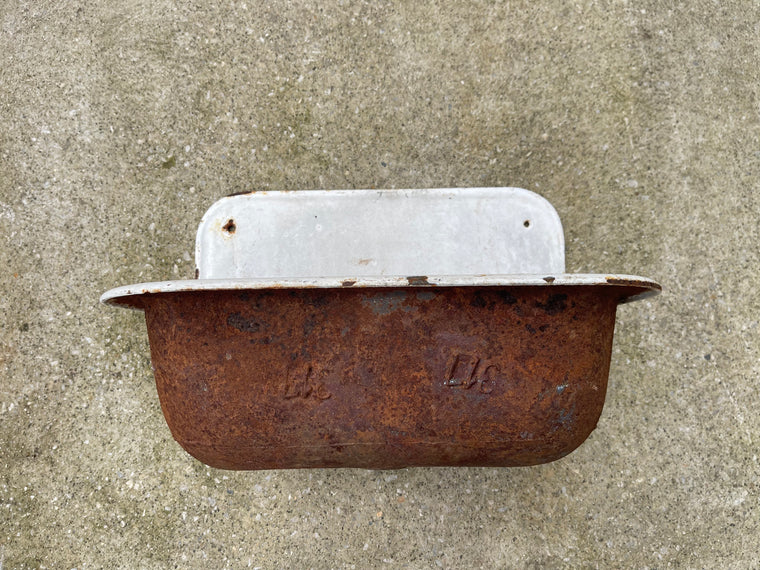 Vintage  European Cast Iron Wall  Sink #6808
