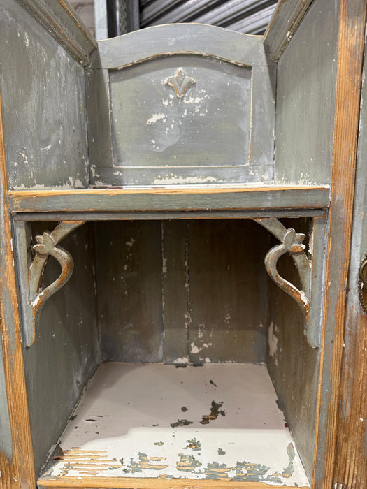 Vintage Wooden Kitchen Cabinet with Hutch  #6798