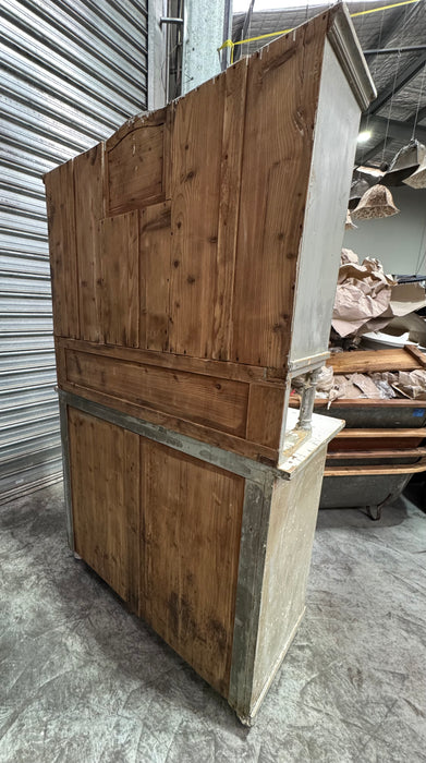 Vintage Wooden Kitchen Cabinet with Hutch  #6798