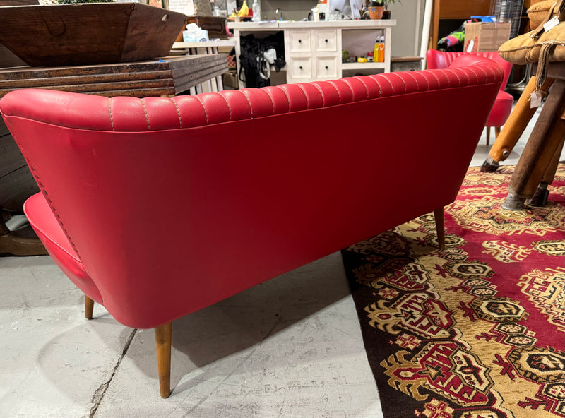 Red Vintage  Lounge and Chairs   #6805 ON HOLD